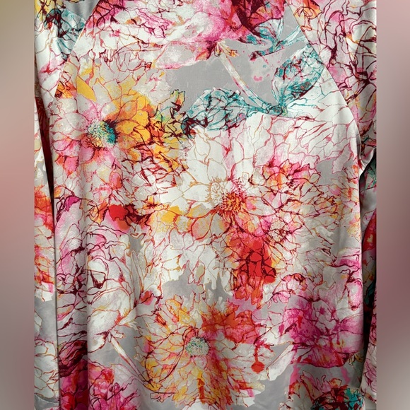 NATORI WOMENS LOUNGEWEAR, PINK MULTICOLORED FLORAL, size large
, - Picture 5 of 10